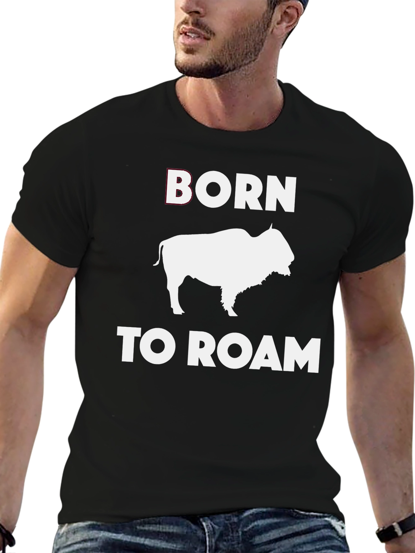 Born to Roam Bison Graphic Tee