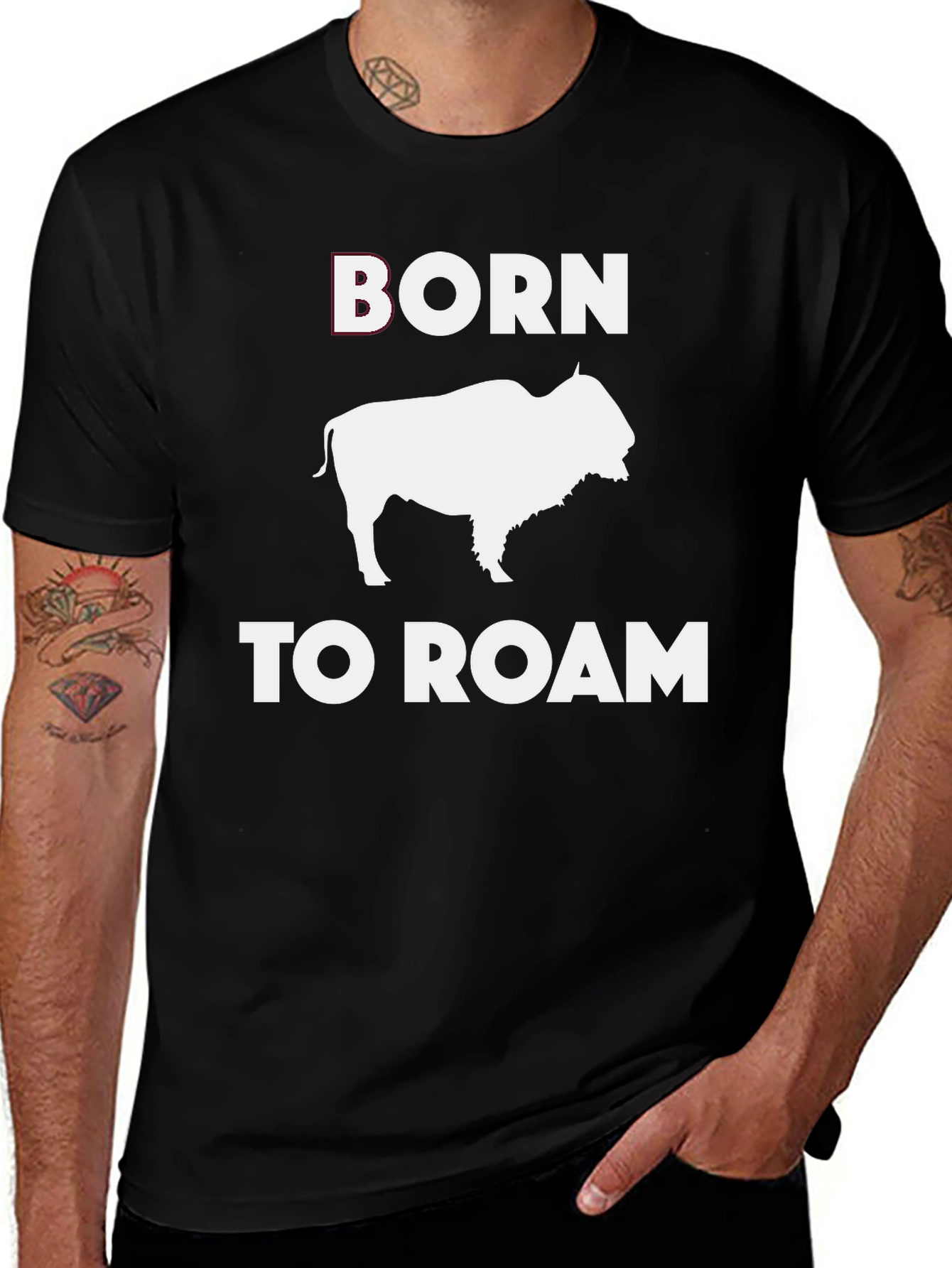 Born to Roam Bison Graphic Tee