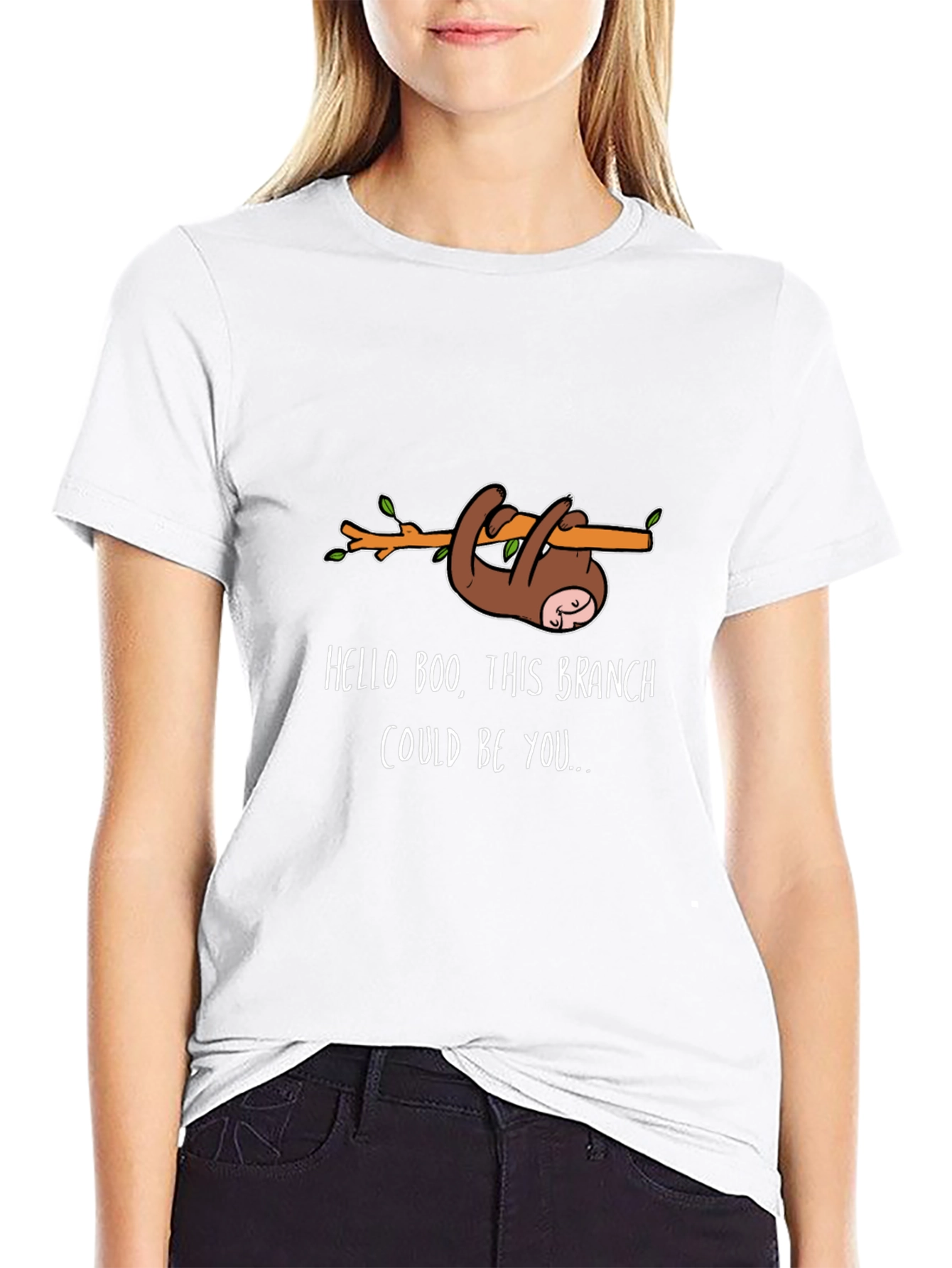 Hello Boo Sloth Graphic Tee