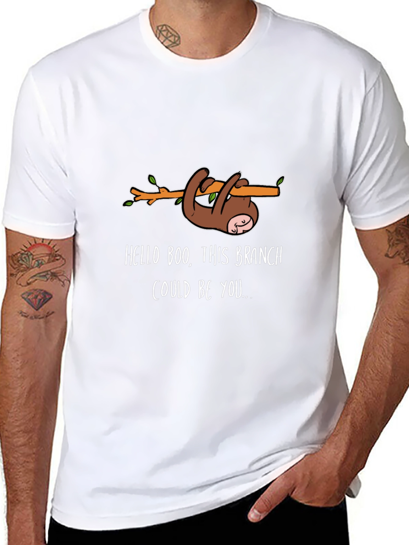 Hello Boo Sloth Graphic Tee