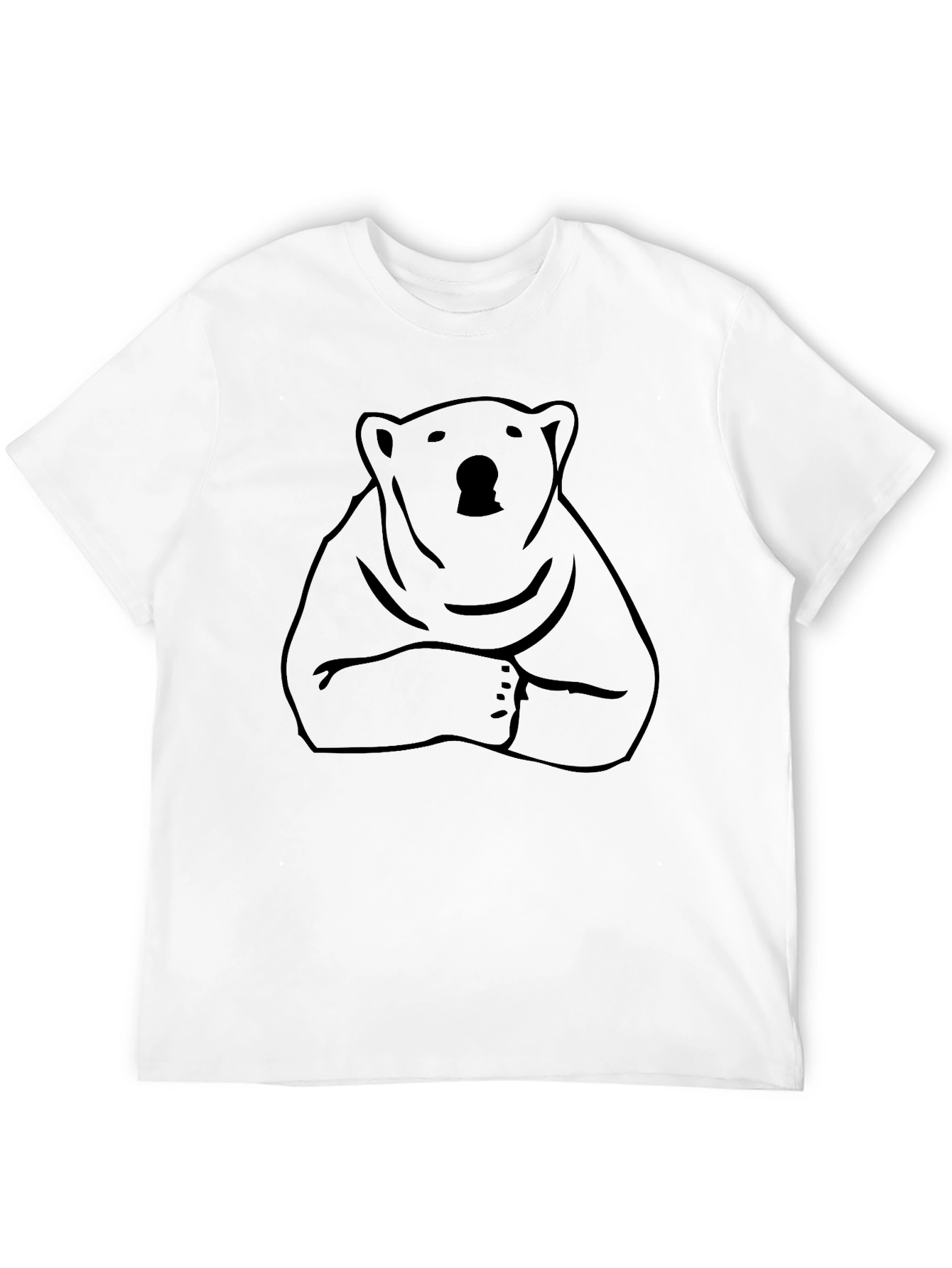 Cool Bear Graphic Tee - Relaxed Fit Black T-Shirt
