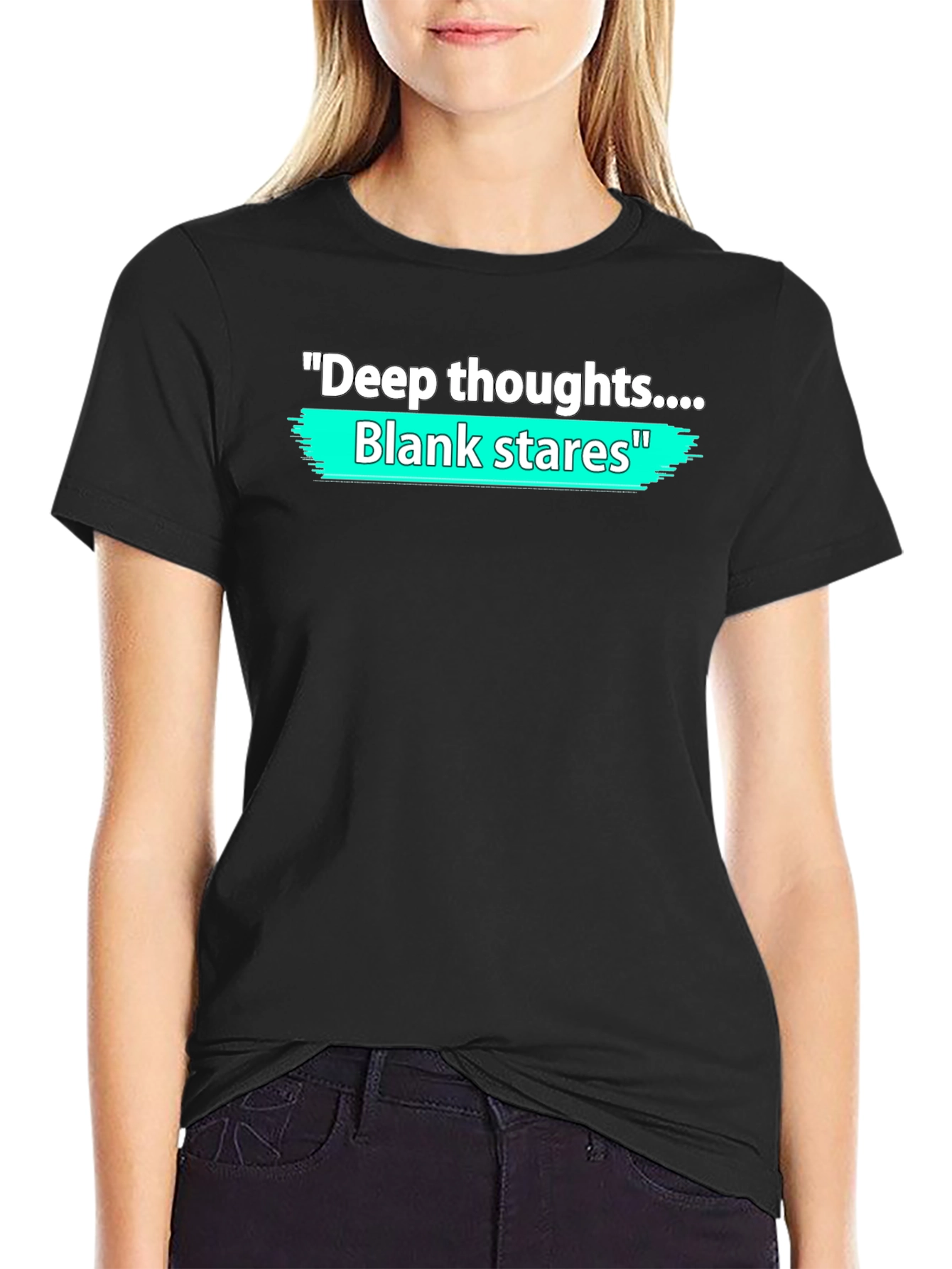 Deep Thoughts Blank Stares Graphic T-Shirt