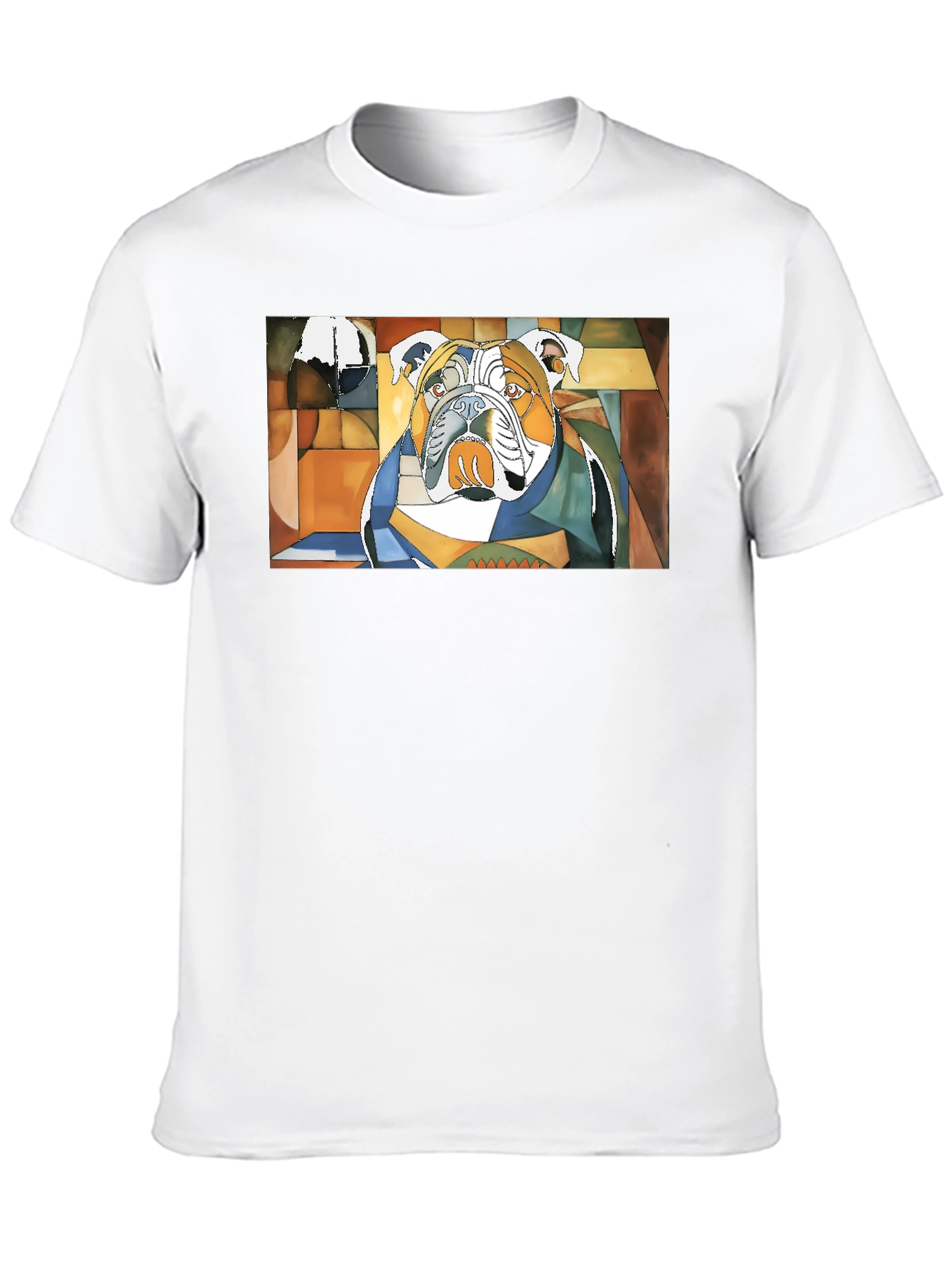 Abstract Bulldog Graphic Black Tee