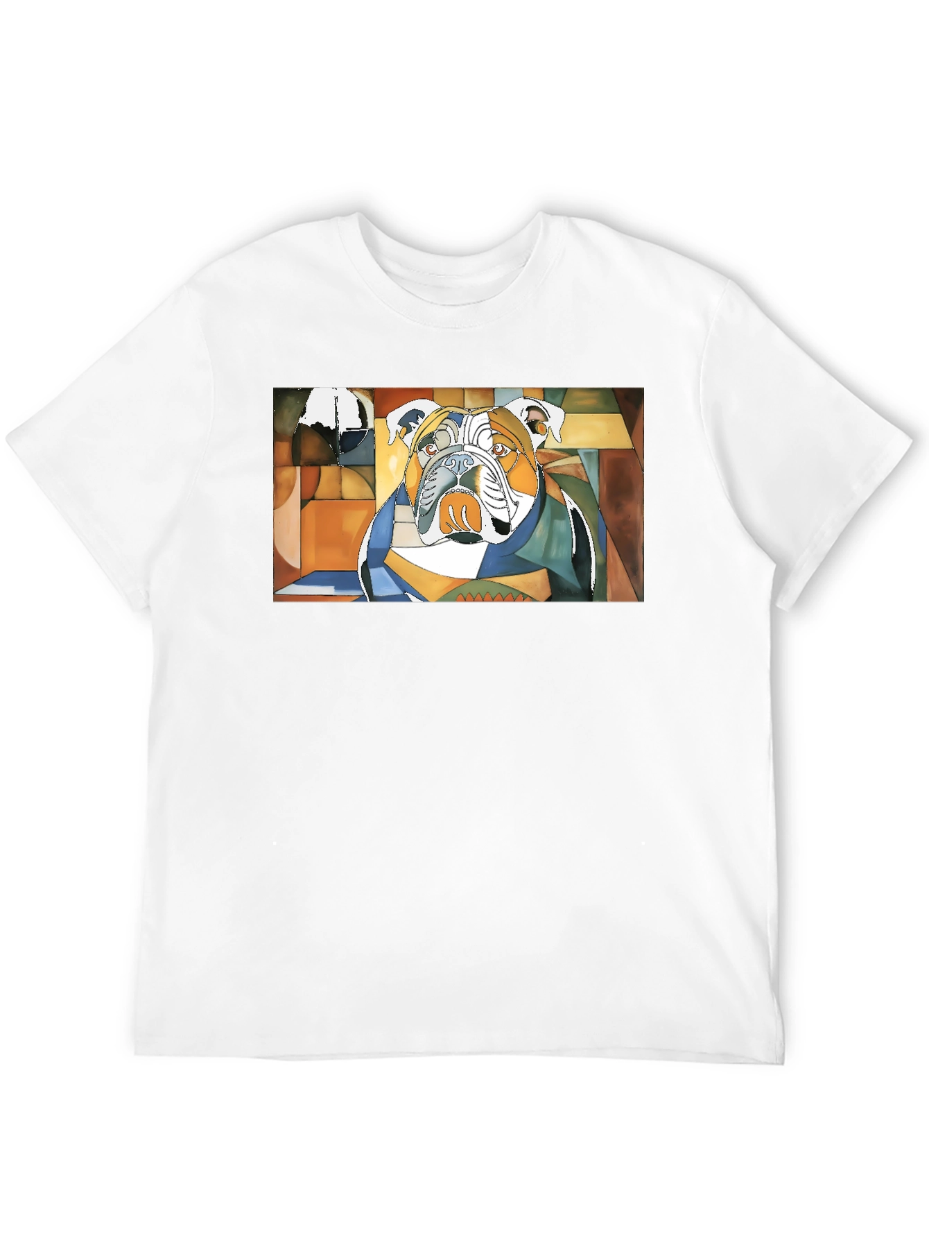 Abstract Bulldog Graphic Black Tee