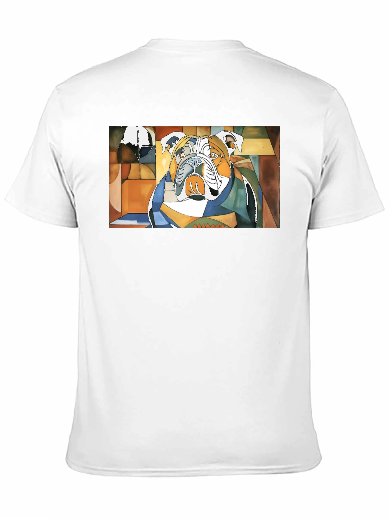 Abstract Bulldog Graphic Black Tee
