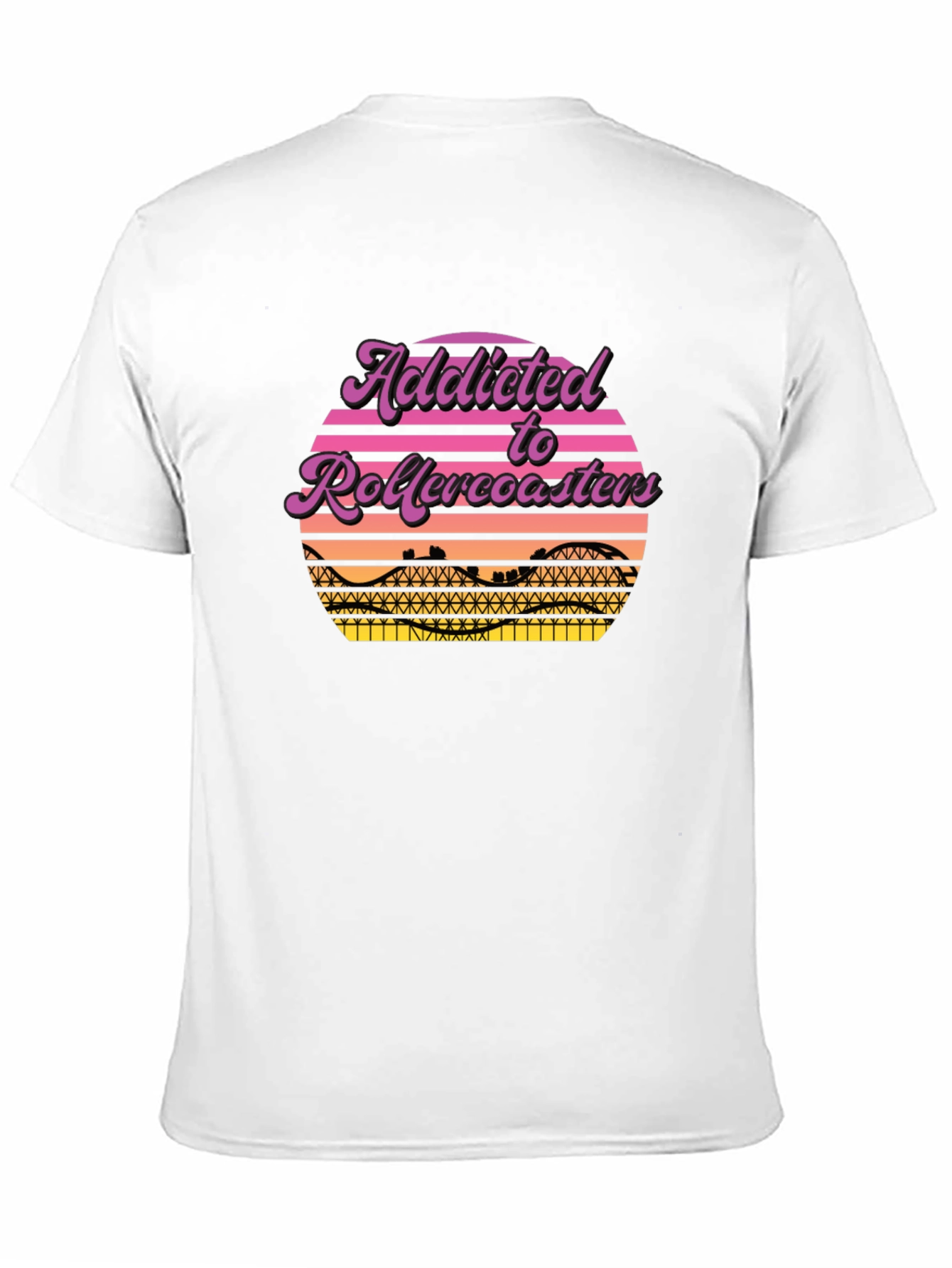 Addicted to Rollercoasters Graphic Tee - Retro Style