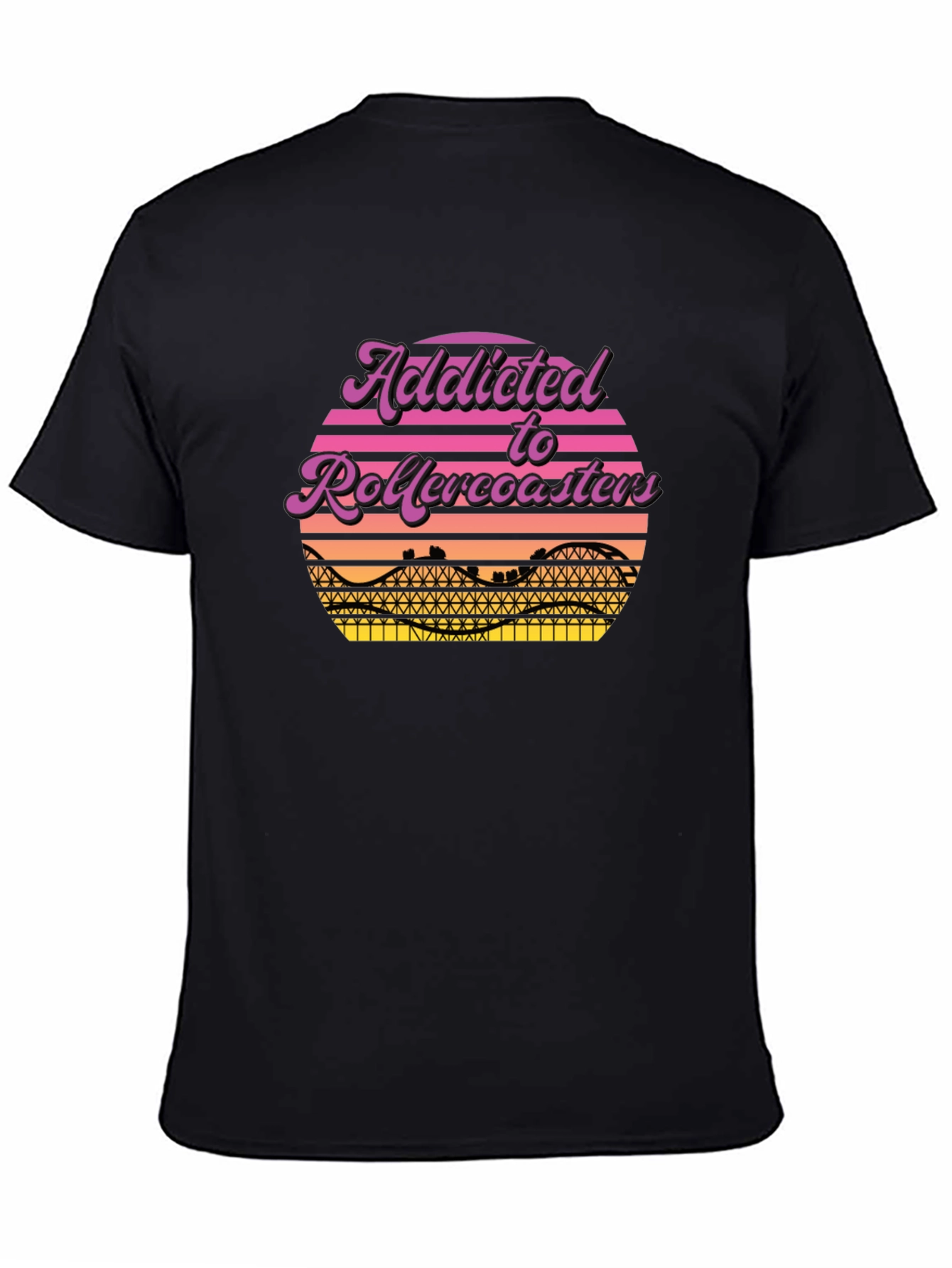 Addicted to Rollercoasters Graphic Tee - Retro Style