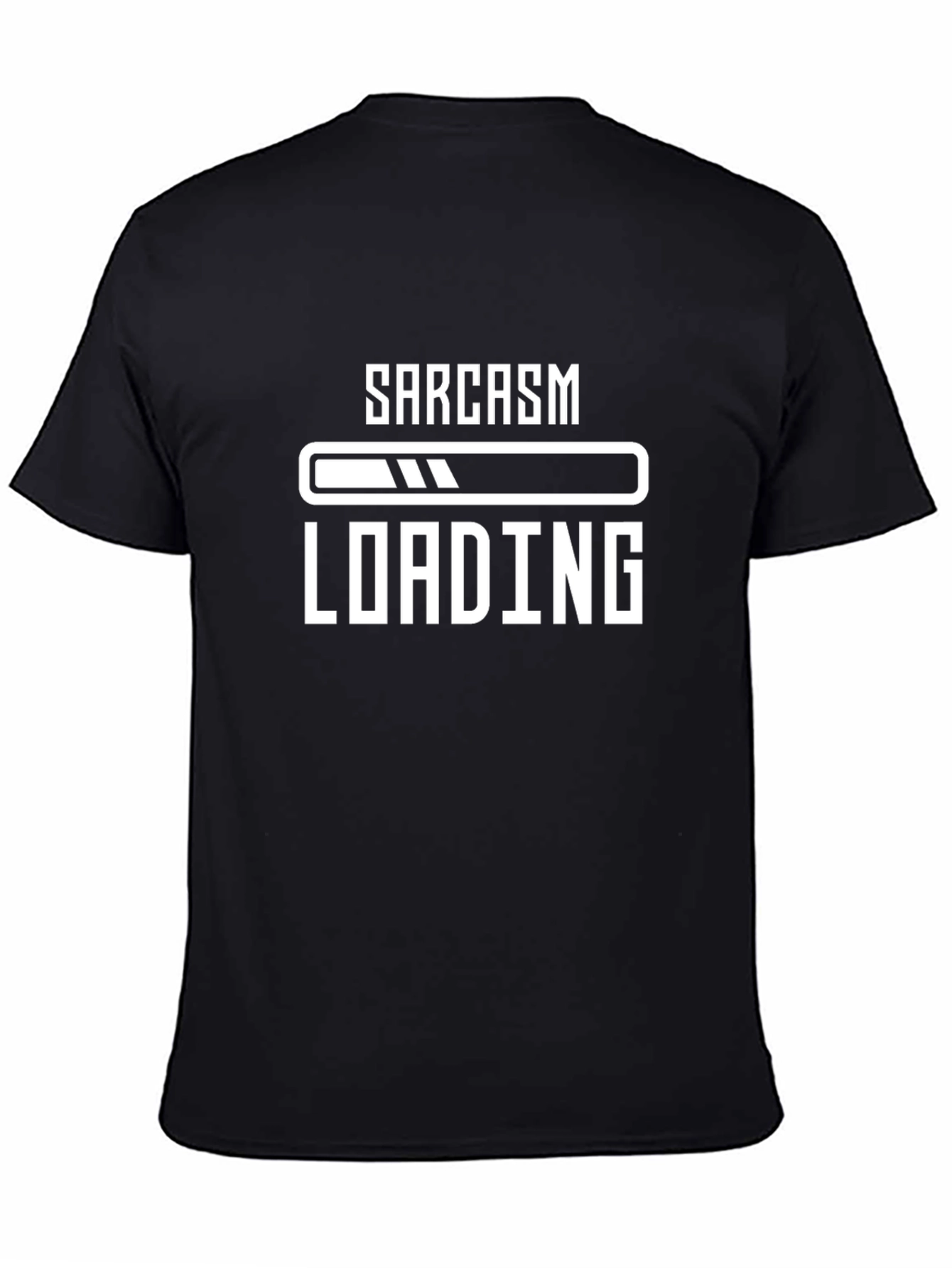 Sarcasm Loading Black Graphic Tee