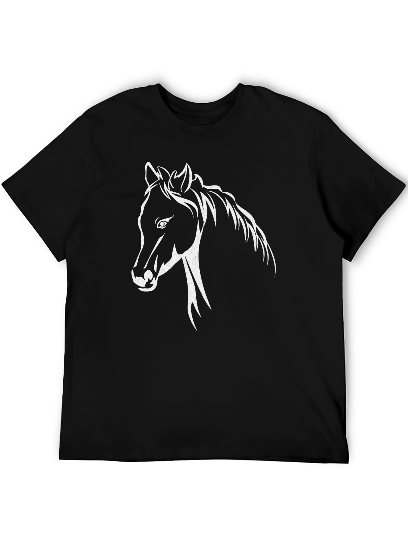 Horse Silhouette Black T-Shirt