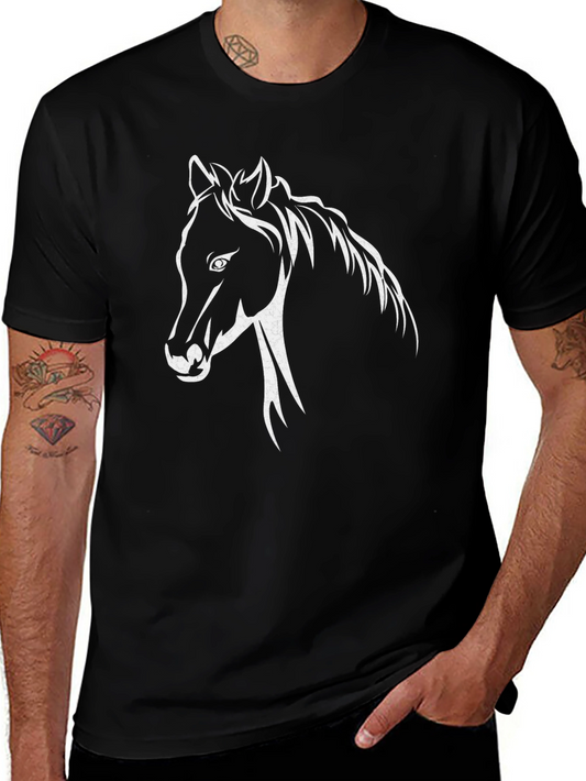 Horse Silhouette Black T-Shirt
