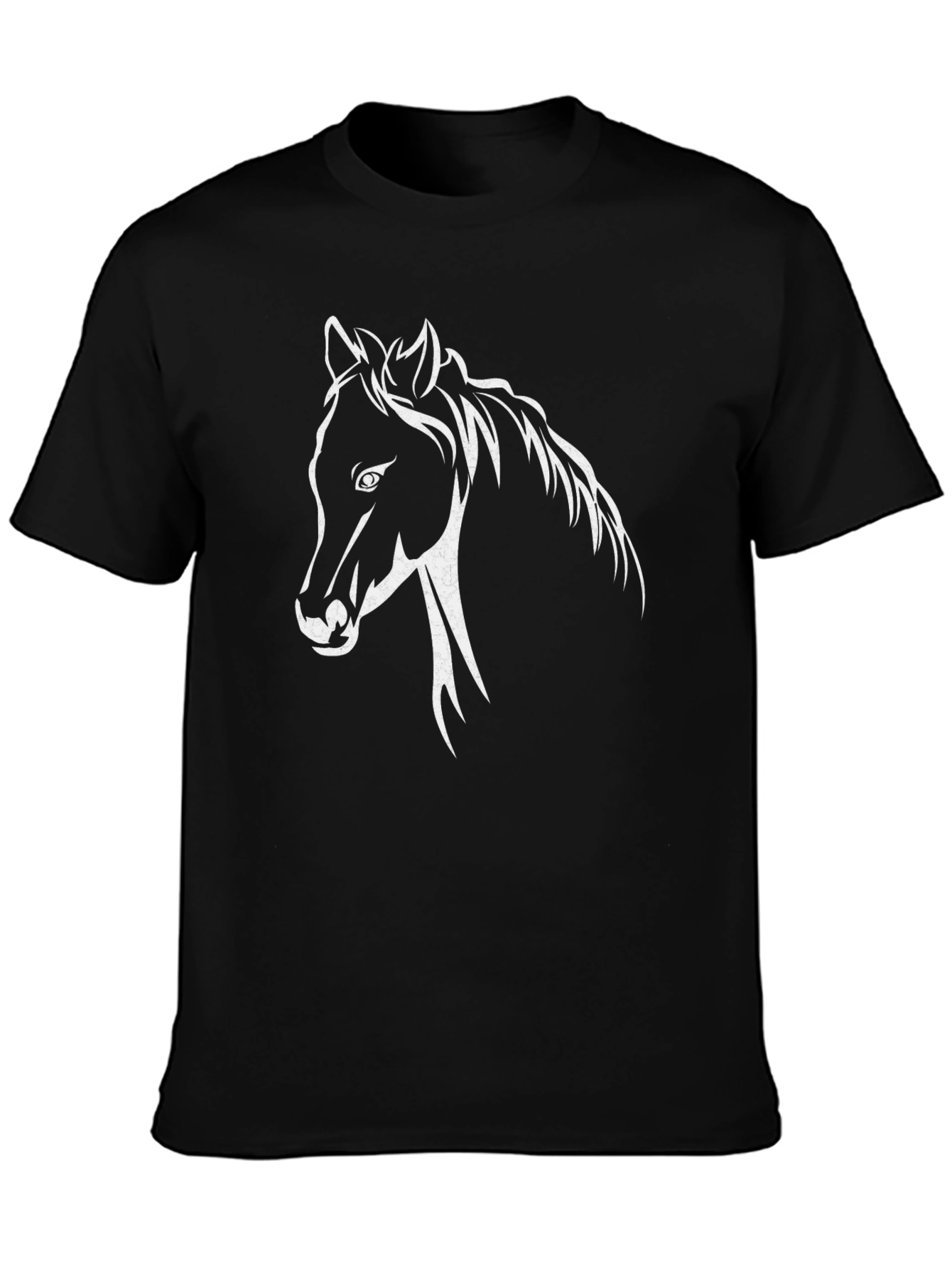 Horse Silhouette Black T-Shirt