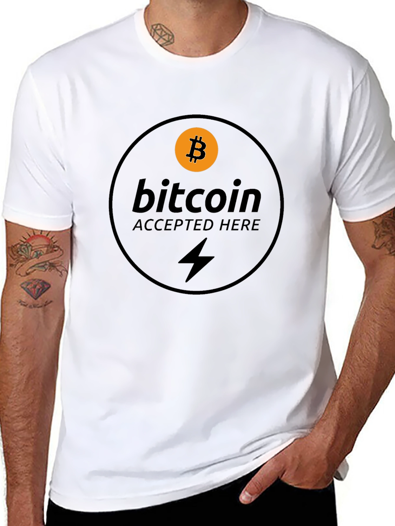 Bitcoin Accepted Here Black T-Shirt