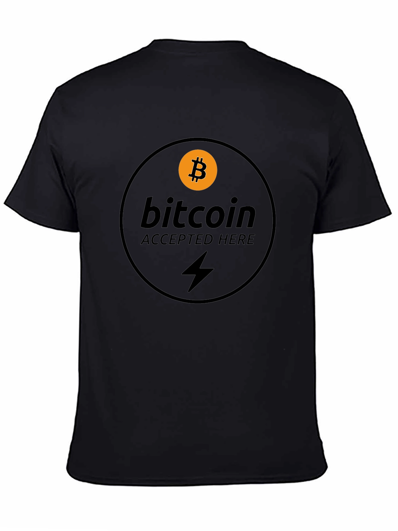 Bitcoin Accepted Here Black T-Shirt