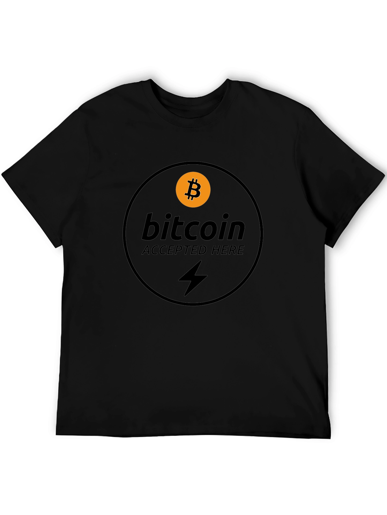 Bitcoin Accepted Here Black T-Shirt