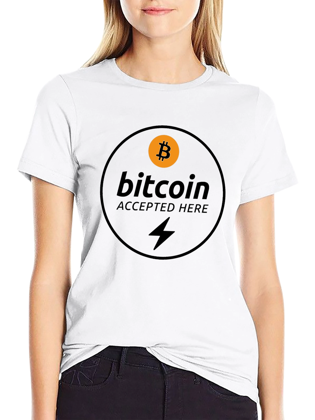 Bitcoin Accepted Here Black T-Shirt