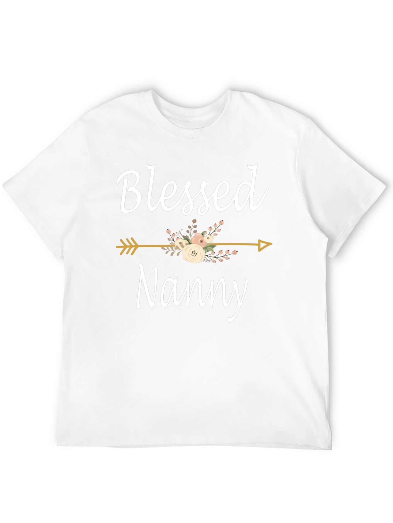 Blessed Nanny T-Shirt - Floral Arrow Design