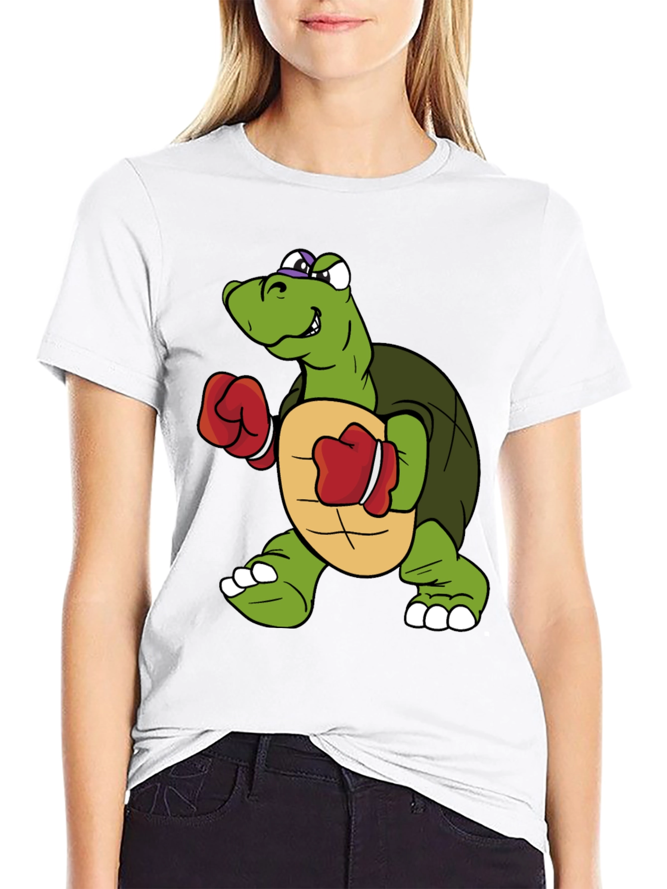 Turtle Boxer Graphic Tee - Novelty Cartoon Shirt