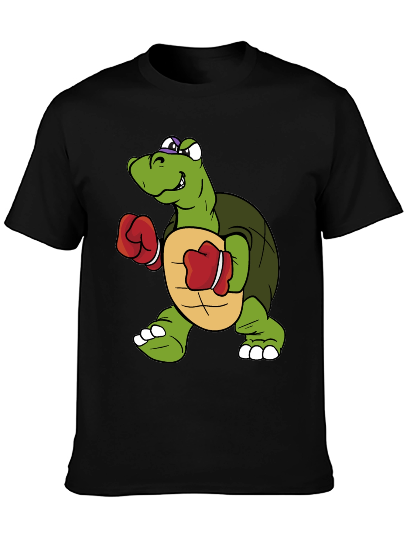Turtle Boxer Graphic Tee - Novelty Cartoon Shirt