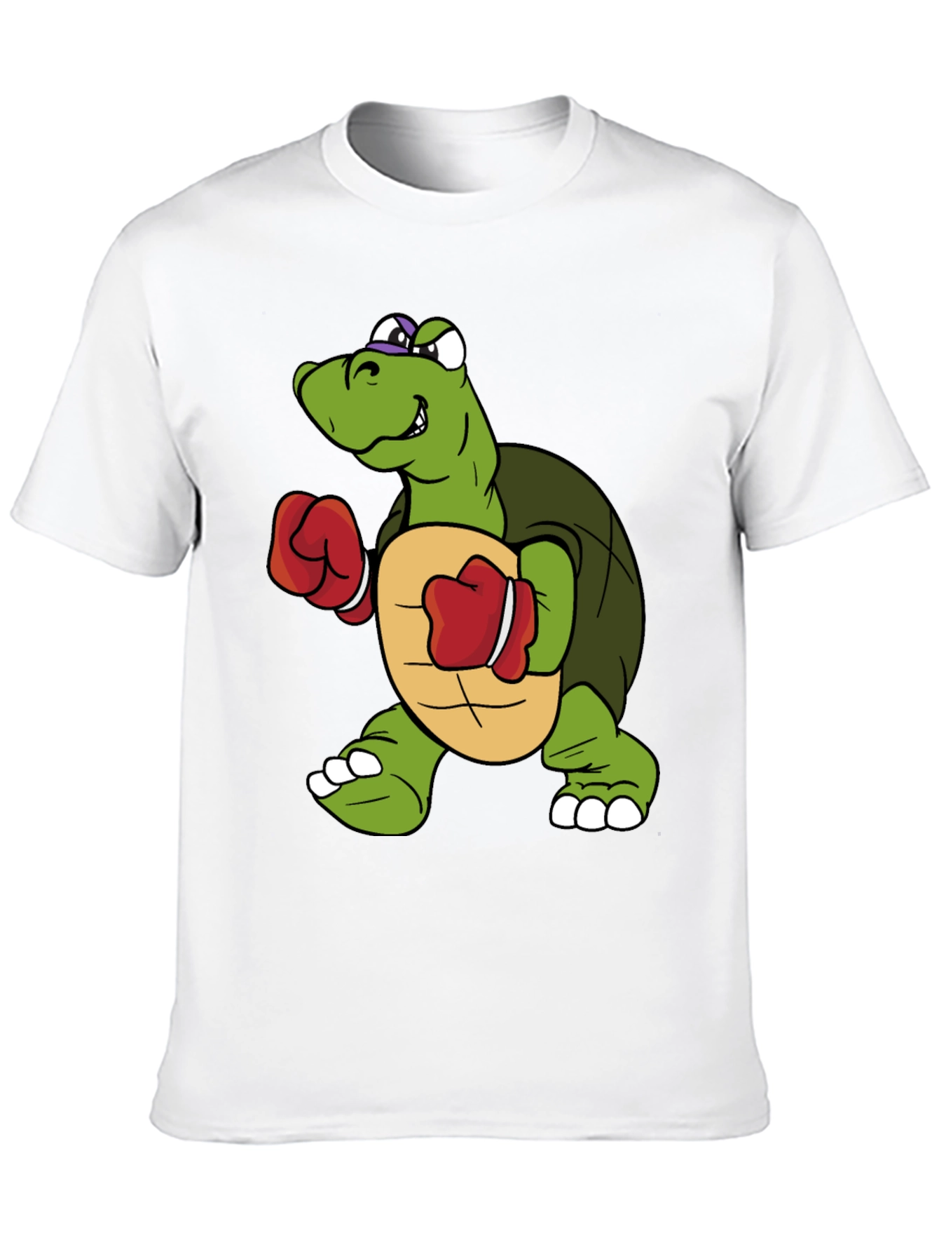Turtle Boxer Graphic Tee - Novelty Cartoon Shirt