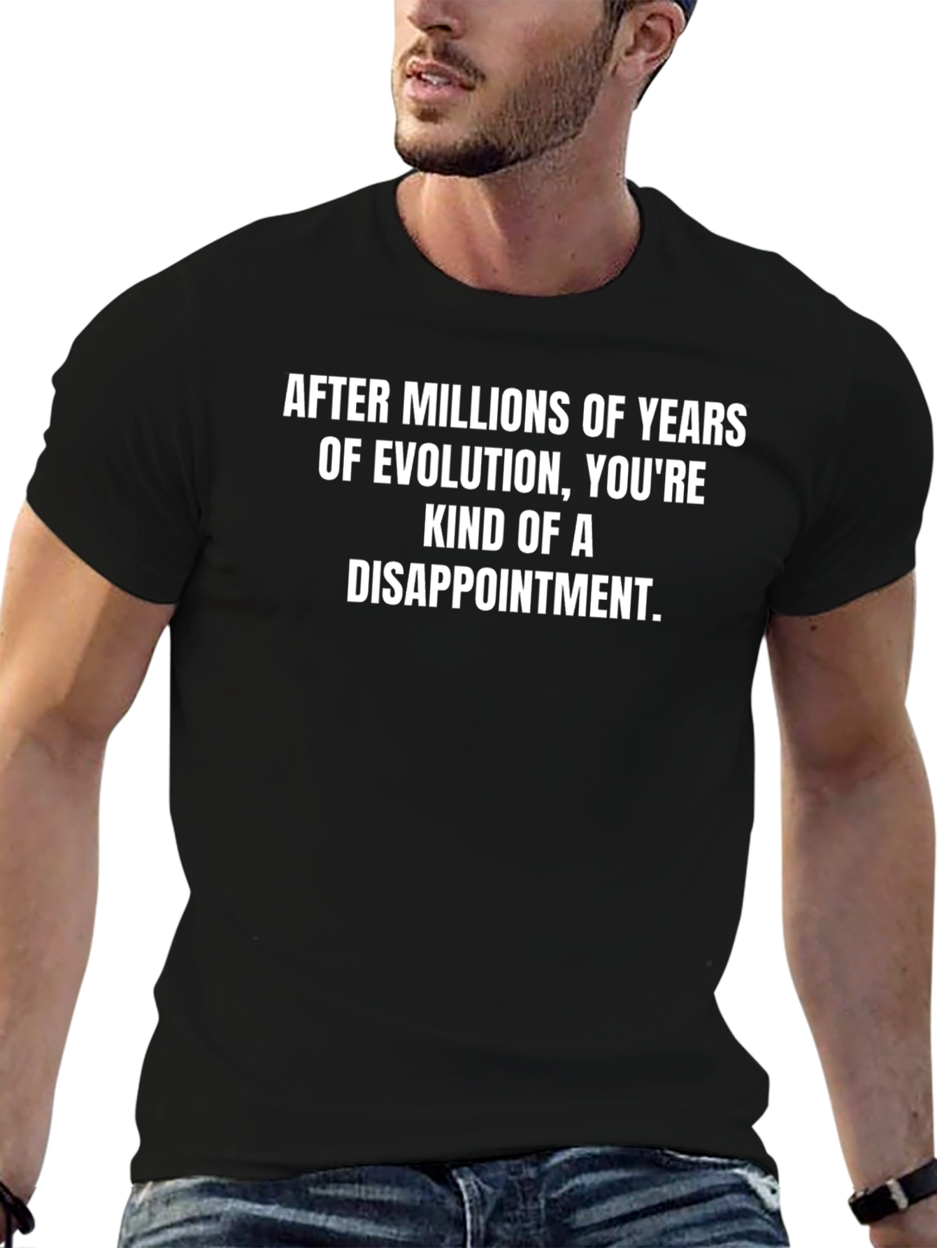 Funny Evolution Disappointment Graphic T-Shirt