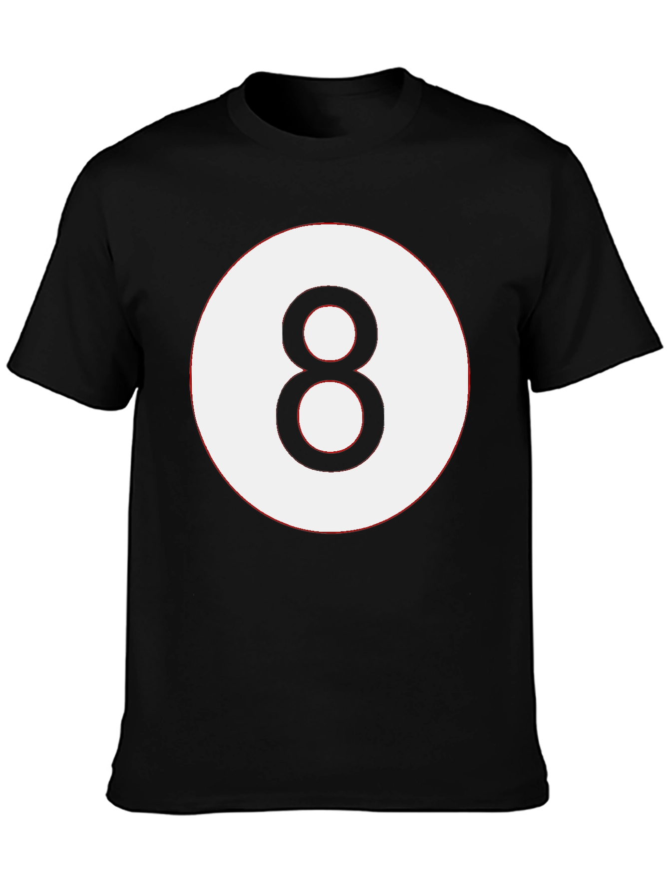 Mens Eight Ball Graphic Tee - Classic Billiards Style
