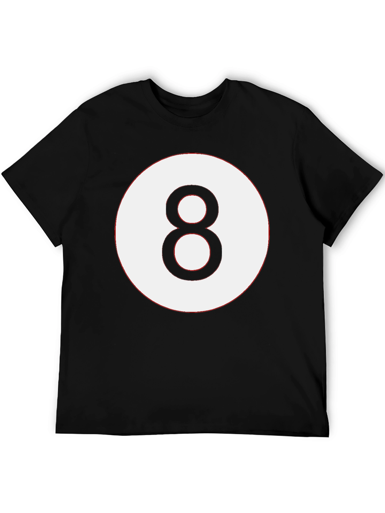 Mens Eight Ball Graphic Tee - Classic Billiards Style