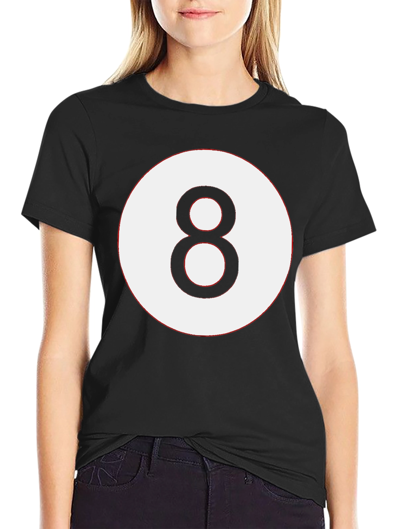 Mens Eight Ball Graphic Tee - Classic Billiards Style