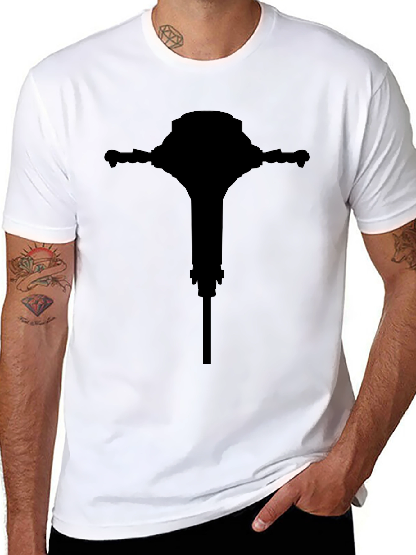Jackhammer Silhouette Black T-Shirt