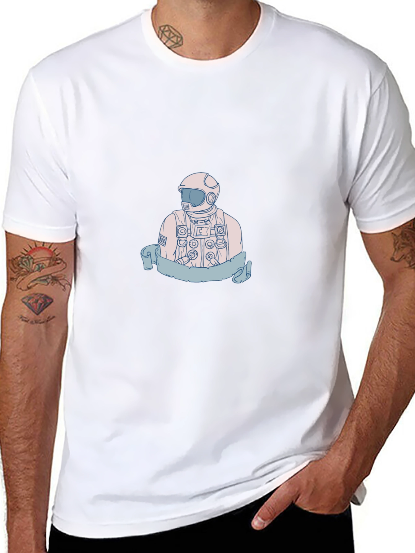 Astronaut Graphic T-Shirt - Premium Cotton Blend