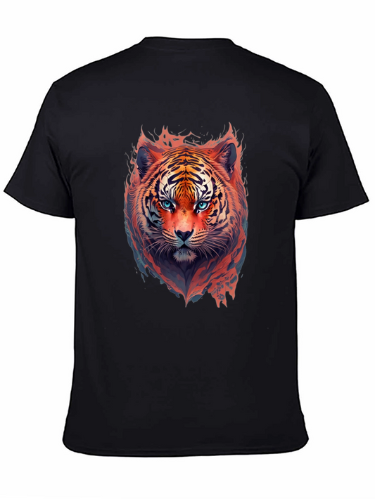 Fiery Tiger Graphic Tee - Bold Animal Print