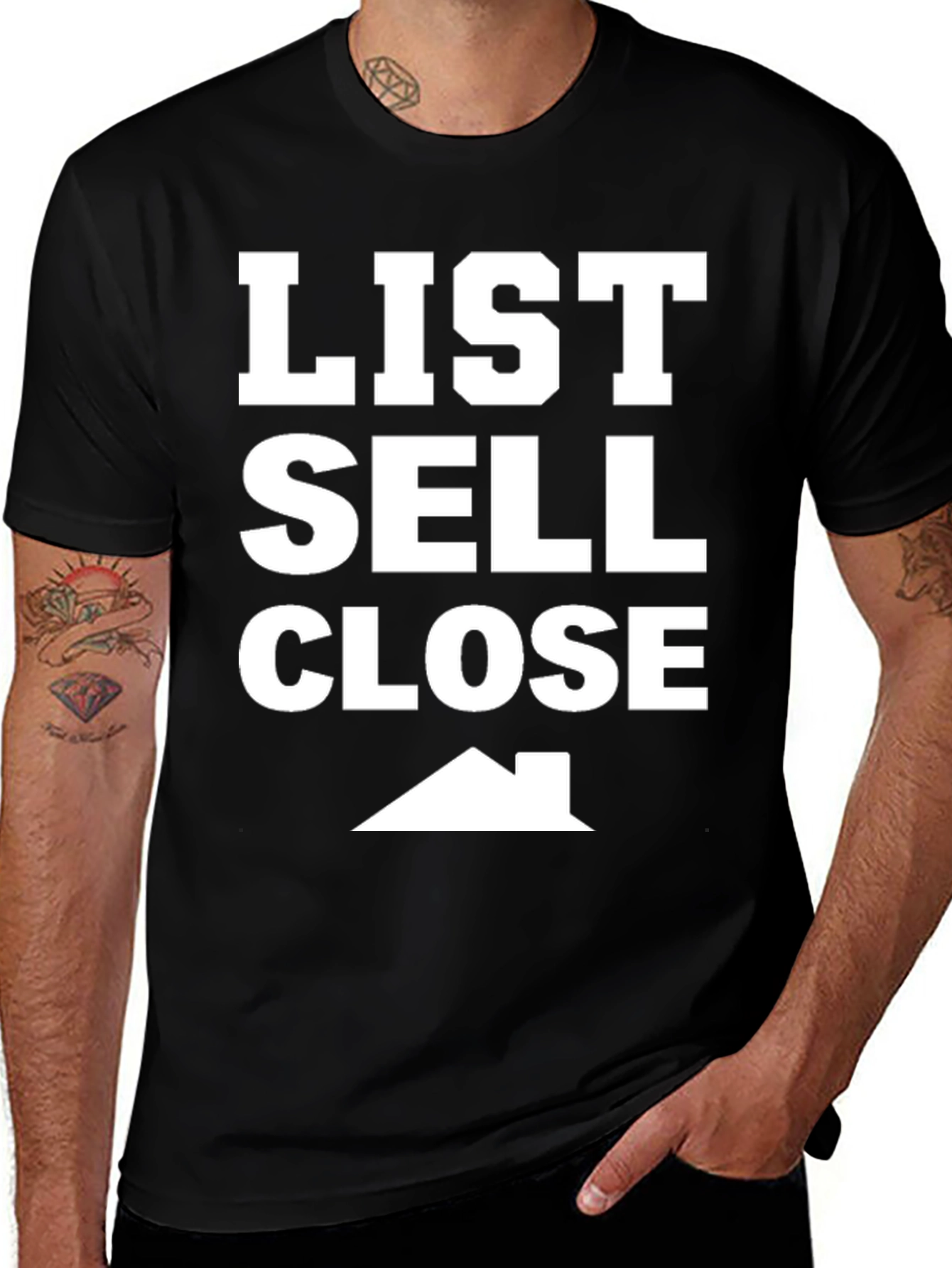 List Sell Close House Graphic T-Shirt