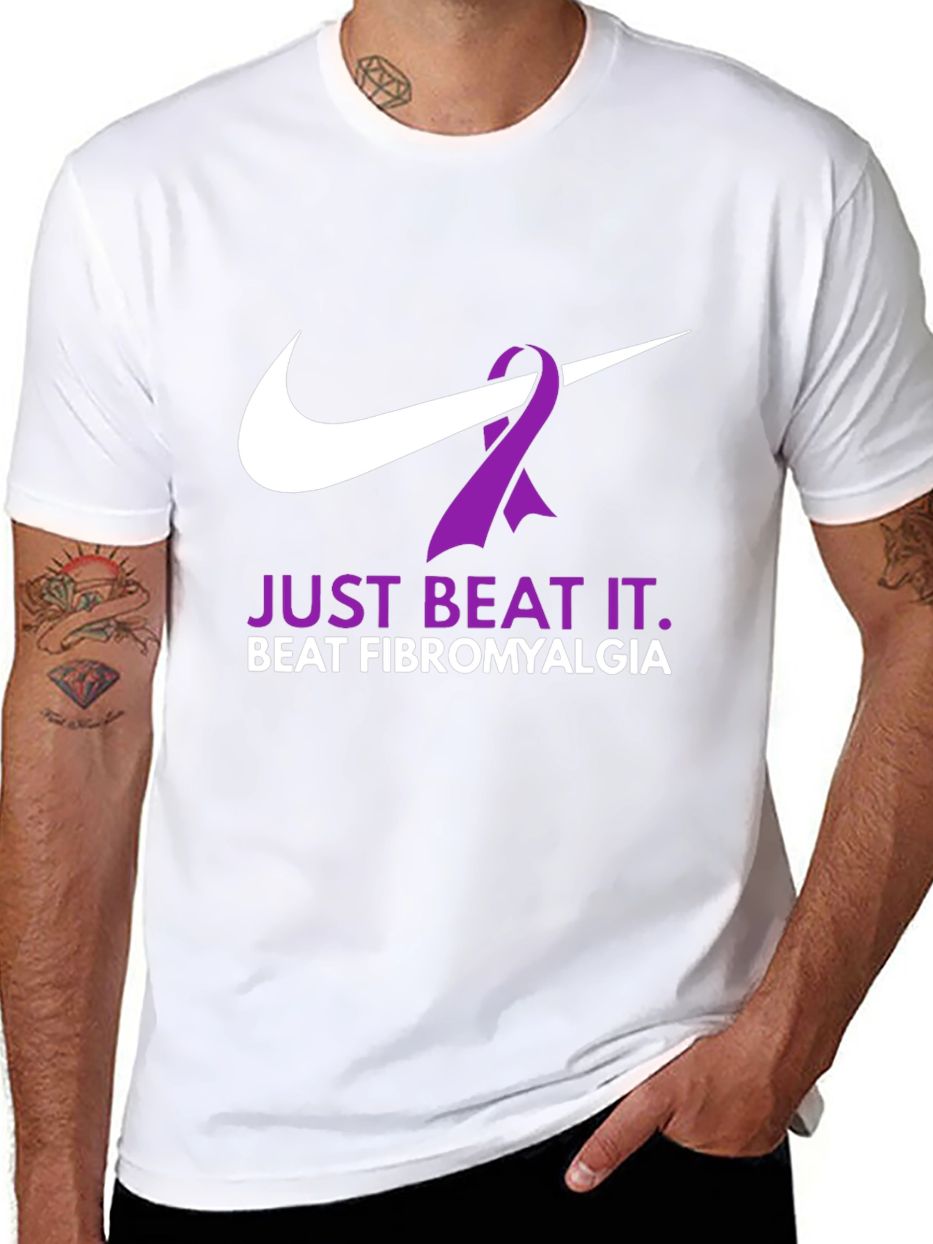 Just Beat It Fibromyalgia Awareness T-Shirt