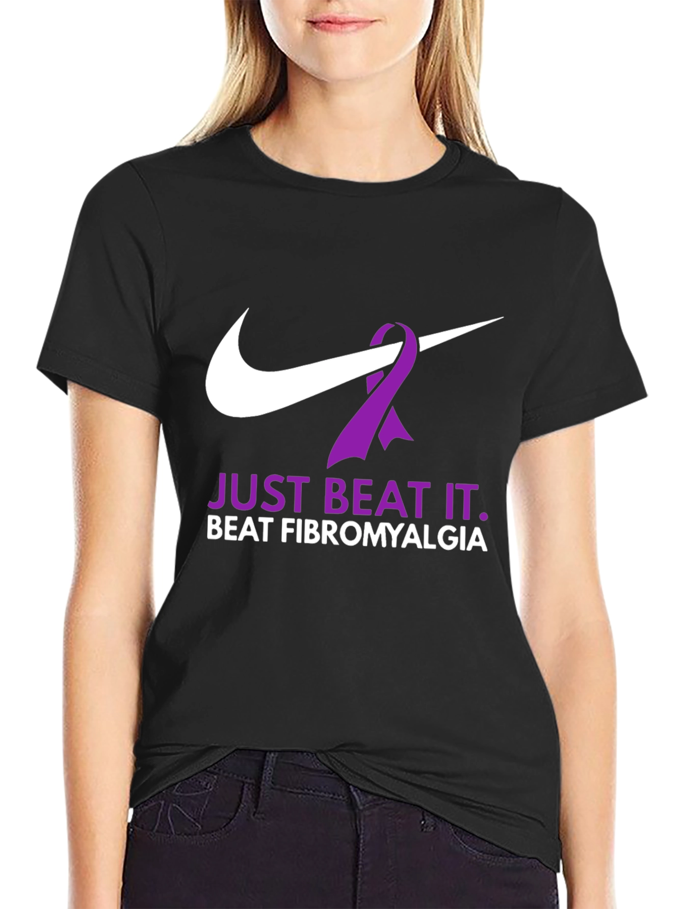 Just Beat It Fibromyalgia Awareness T-Shirt