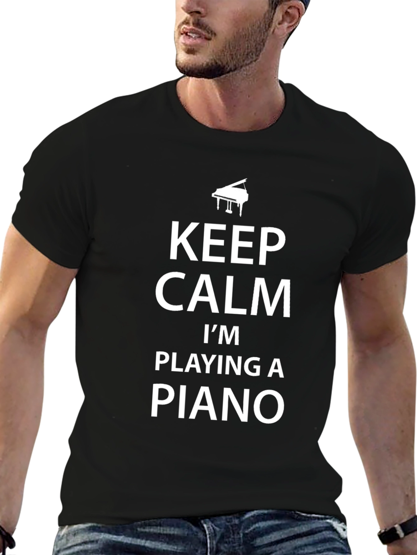 Keep Calm Im Playing Piano T-Shirt