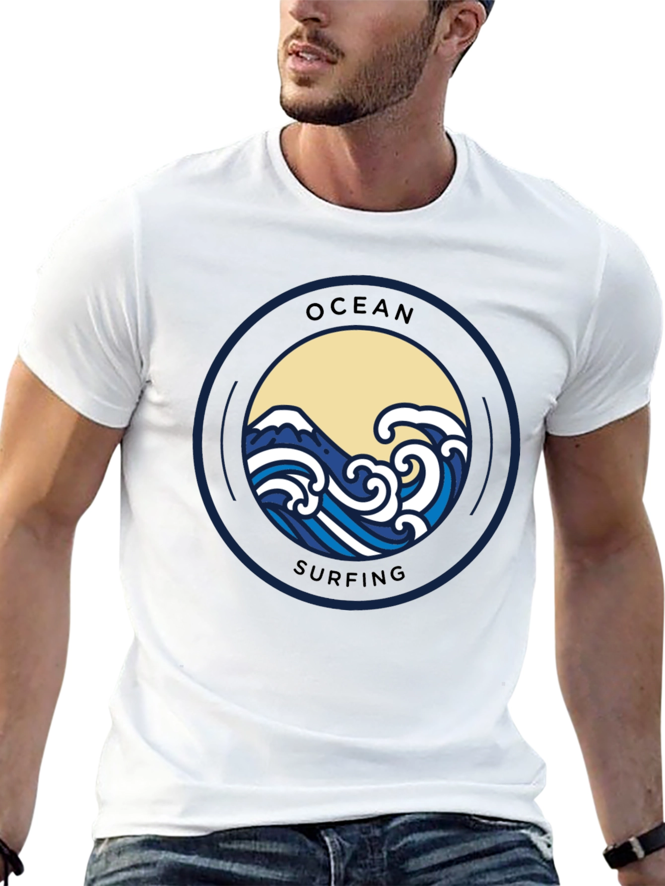 Ocean Surfing Graphic Tee - Black