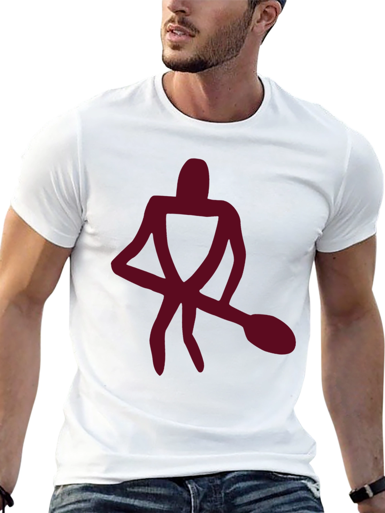Abstract Figure Graphic Tee - Casual Comfort