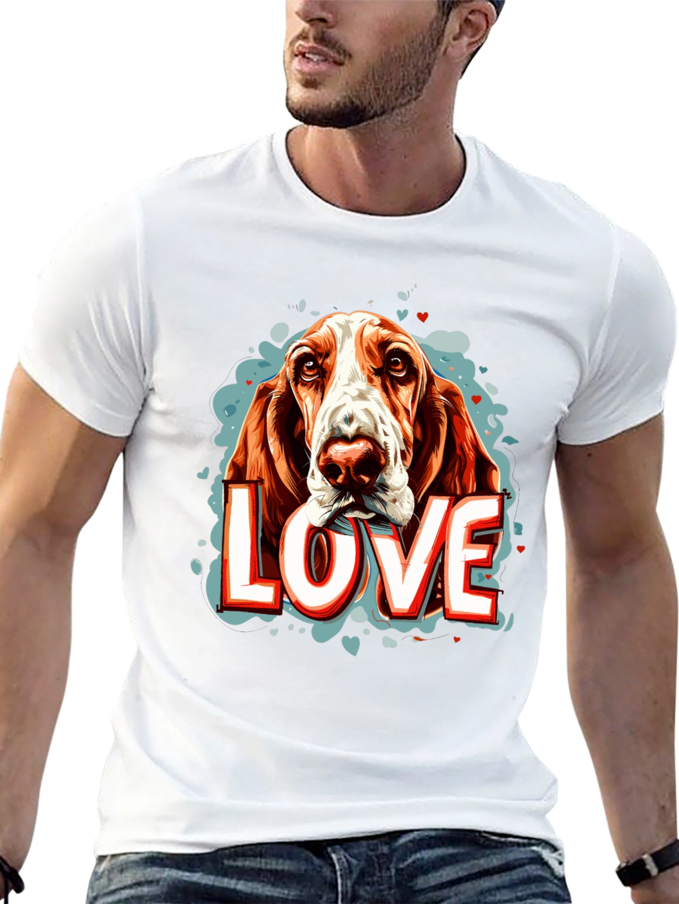 Dog Love Graphic Tee - Black Unisex Shirt