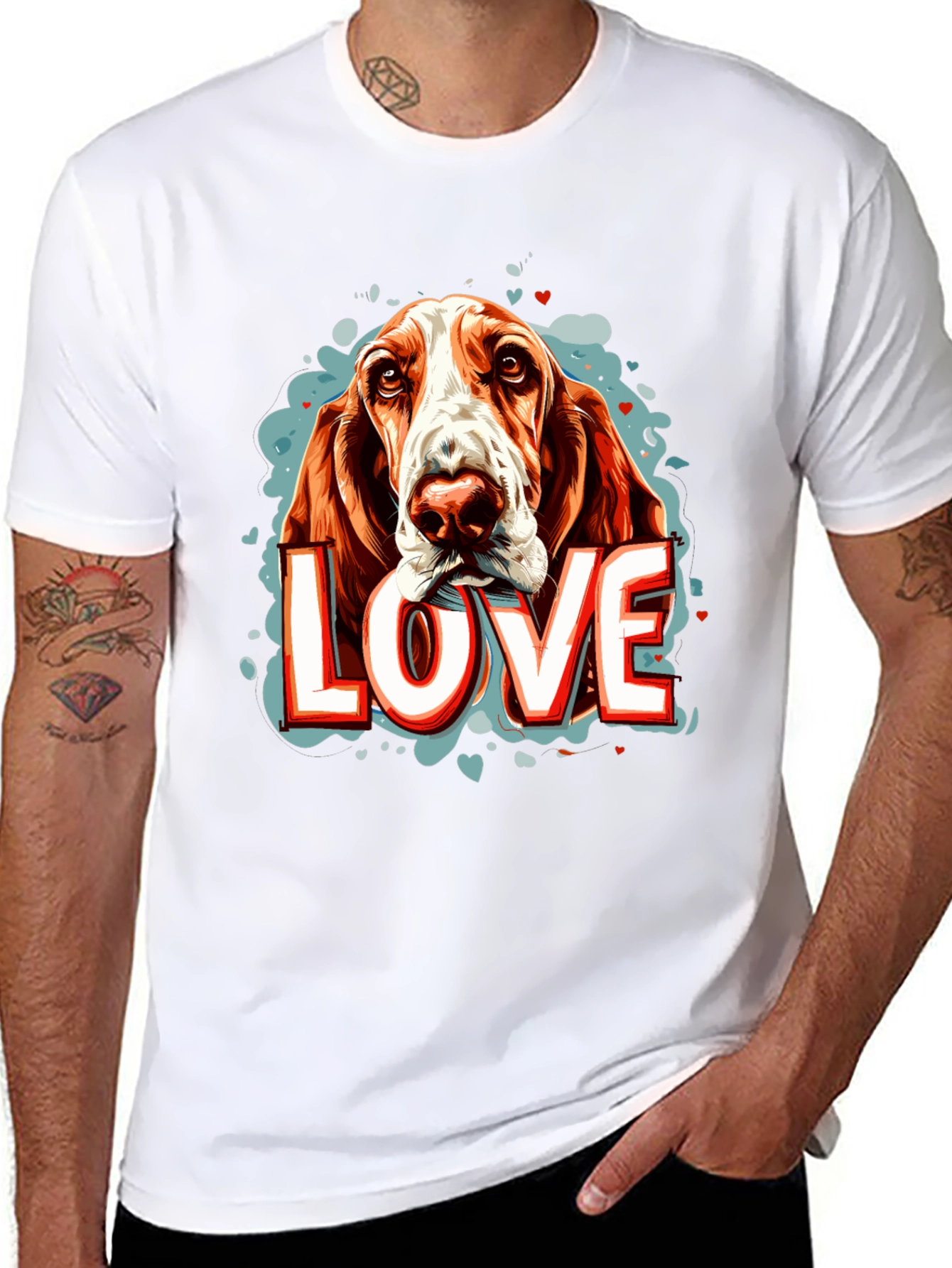 Dog Love Graphic Tee - Black Unisex Shirt