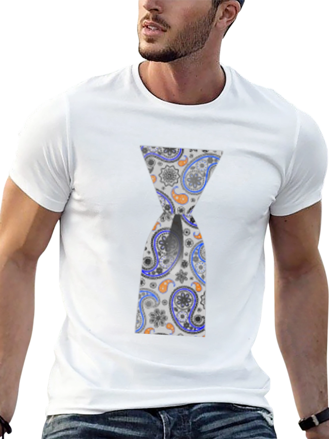 Paisley Hourglass Black T-Shirt
