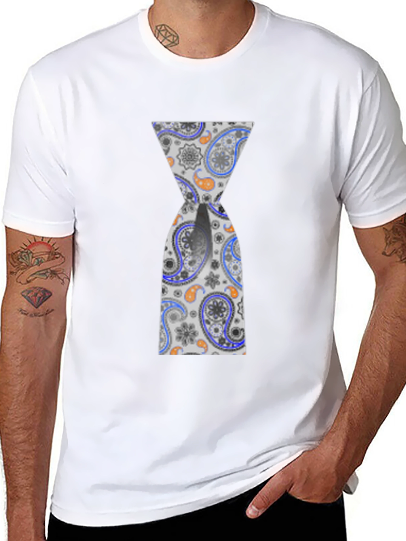 Paisley Hourglass Black T-Shirt