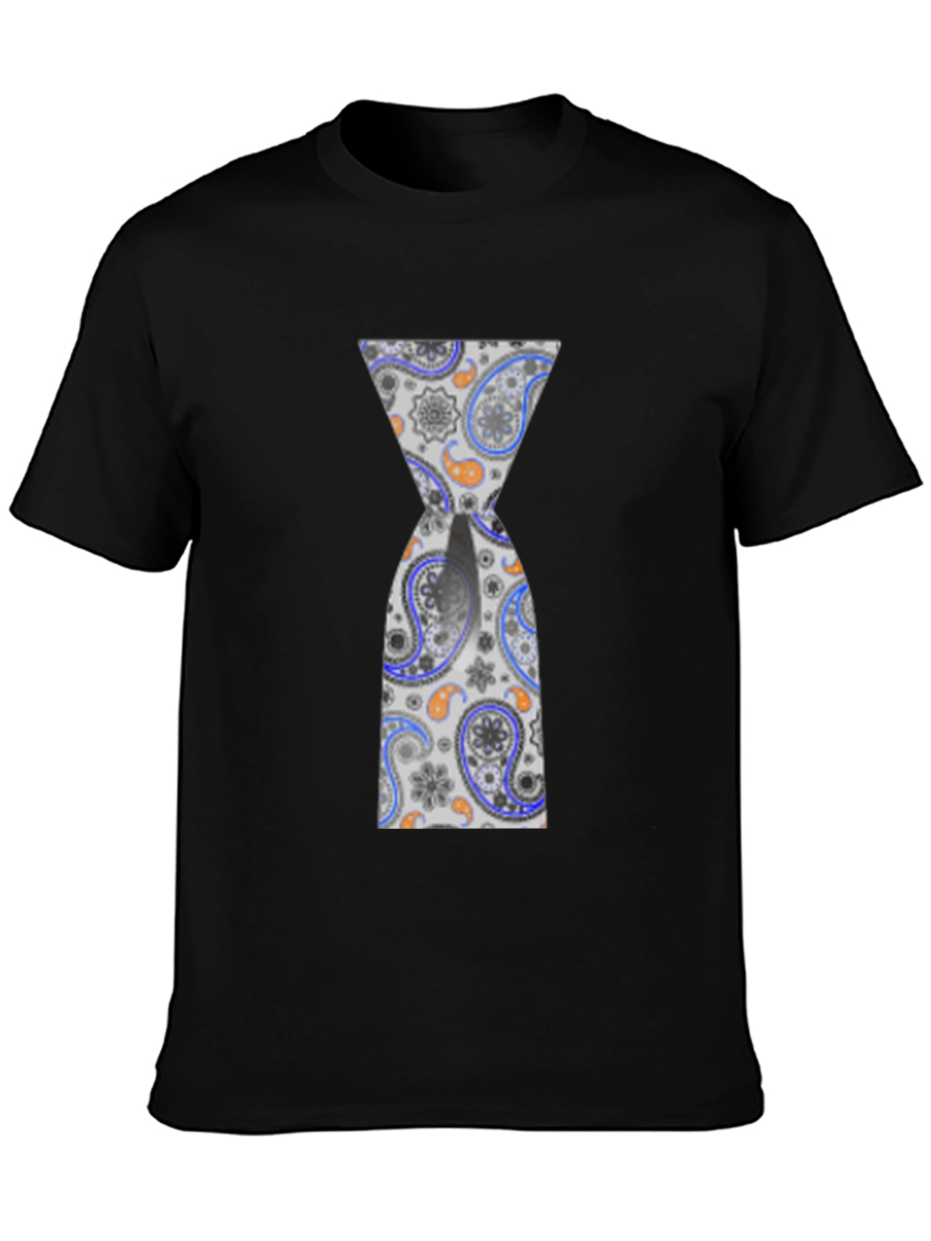 Paisley Hourglass Black T-Shirt