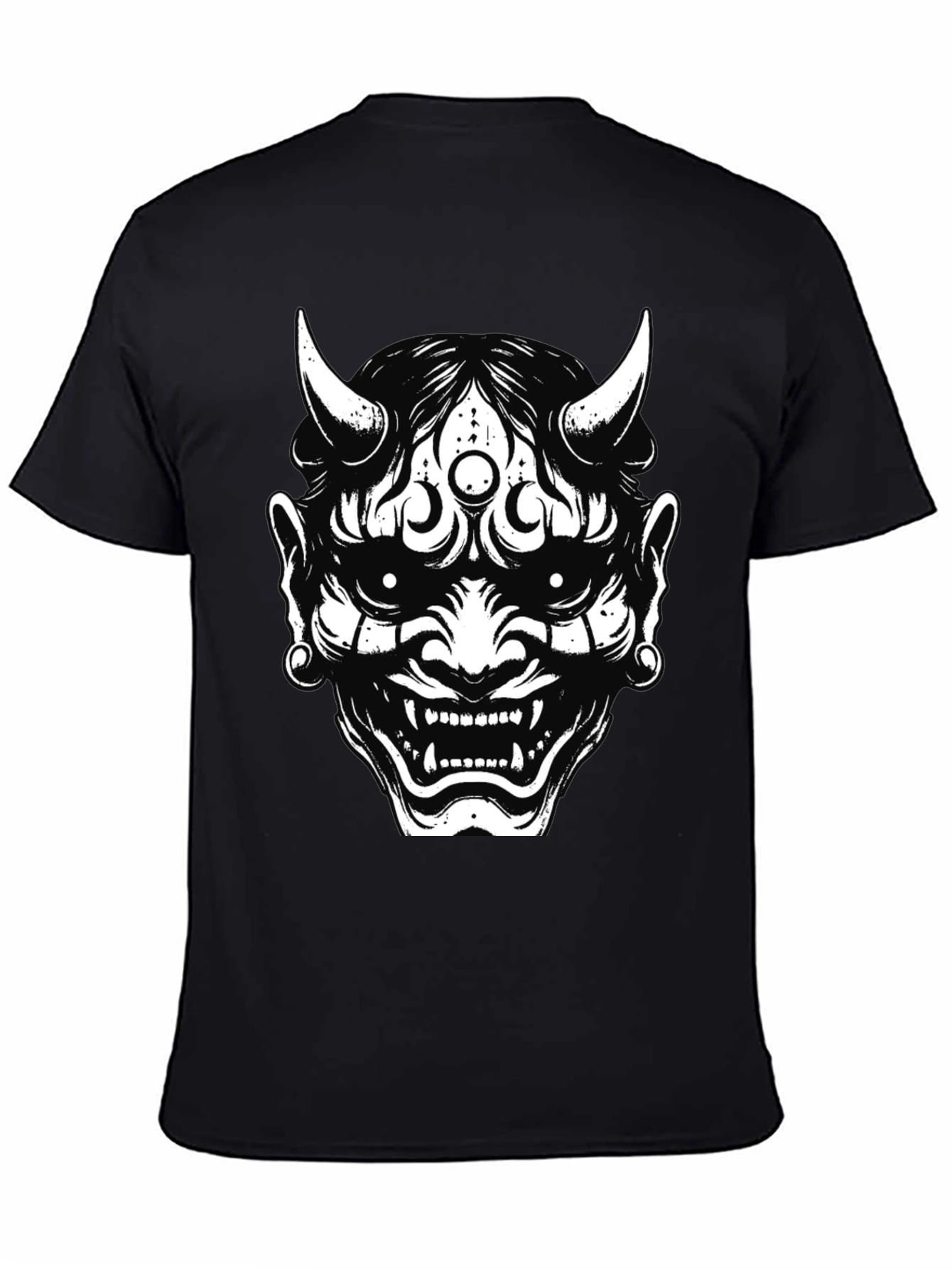 Black Oni Mask Graphic Tee