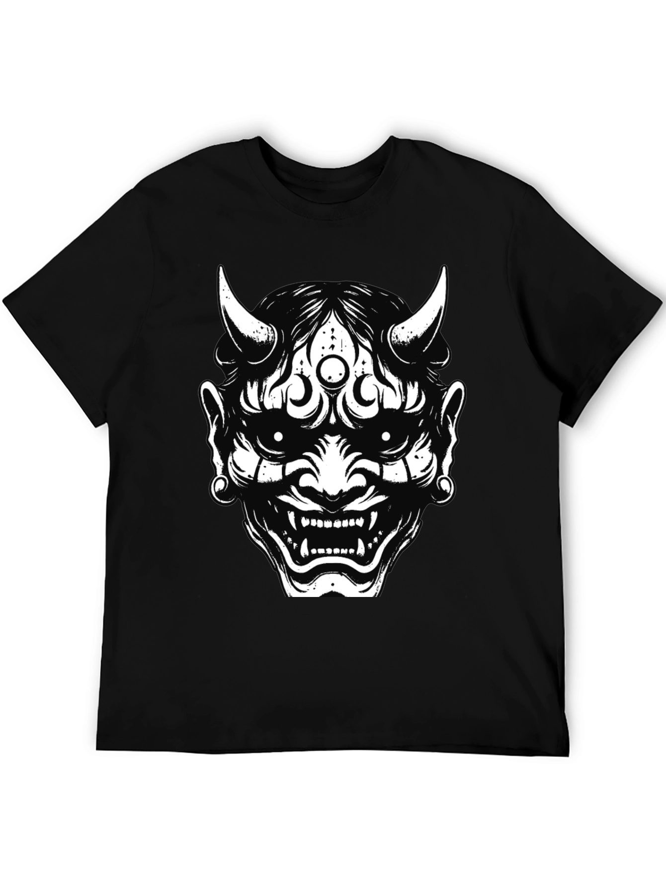 Black Oni Mask Graphic Tee