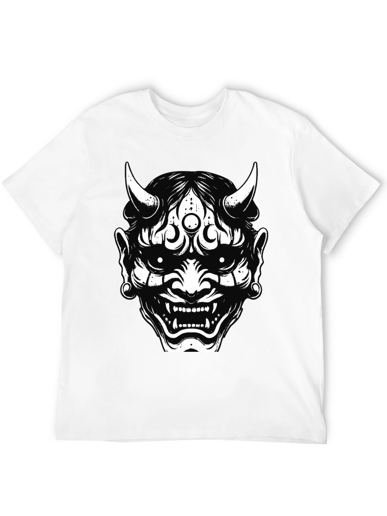 Black Oni Mask Graphic Tee