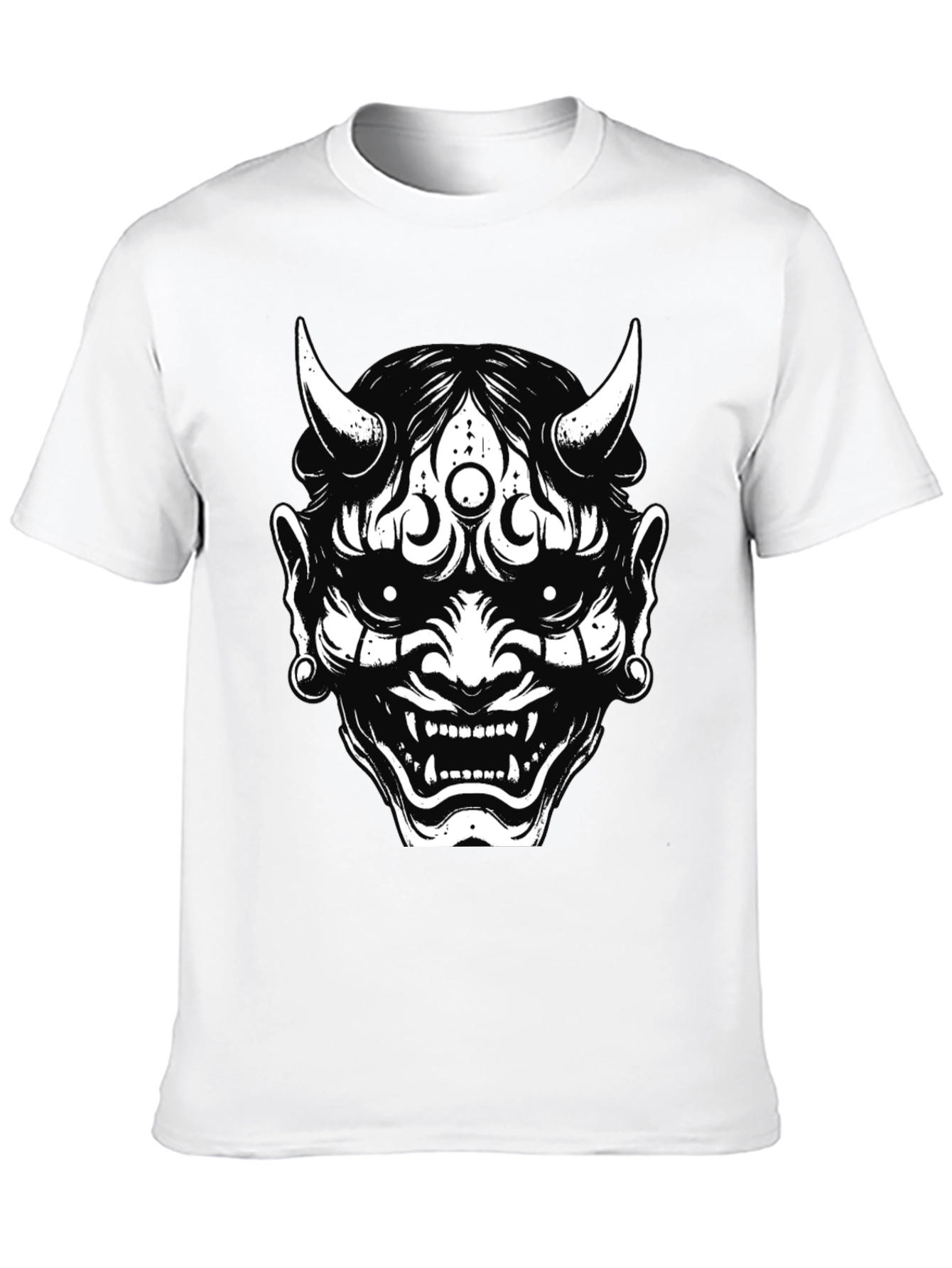 Black Oni Mask Graphic Tee
