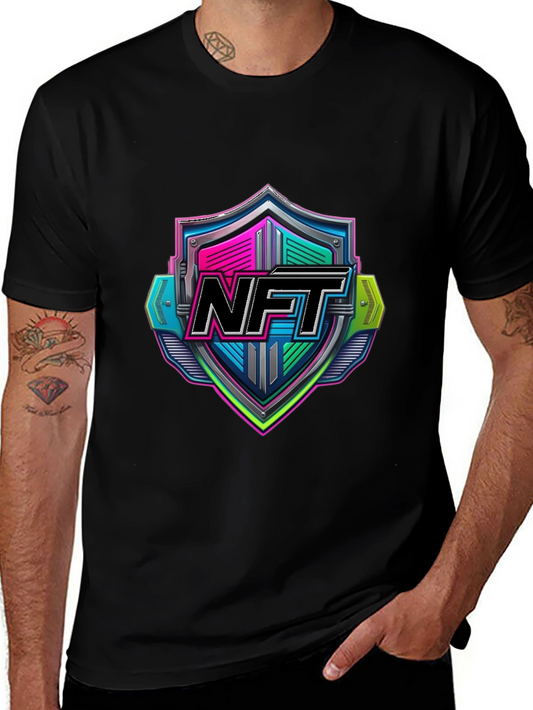 NFT Shield Graphic T-Shirt - Black