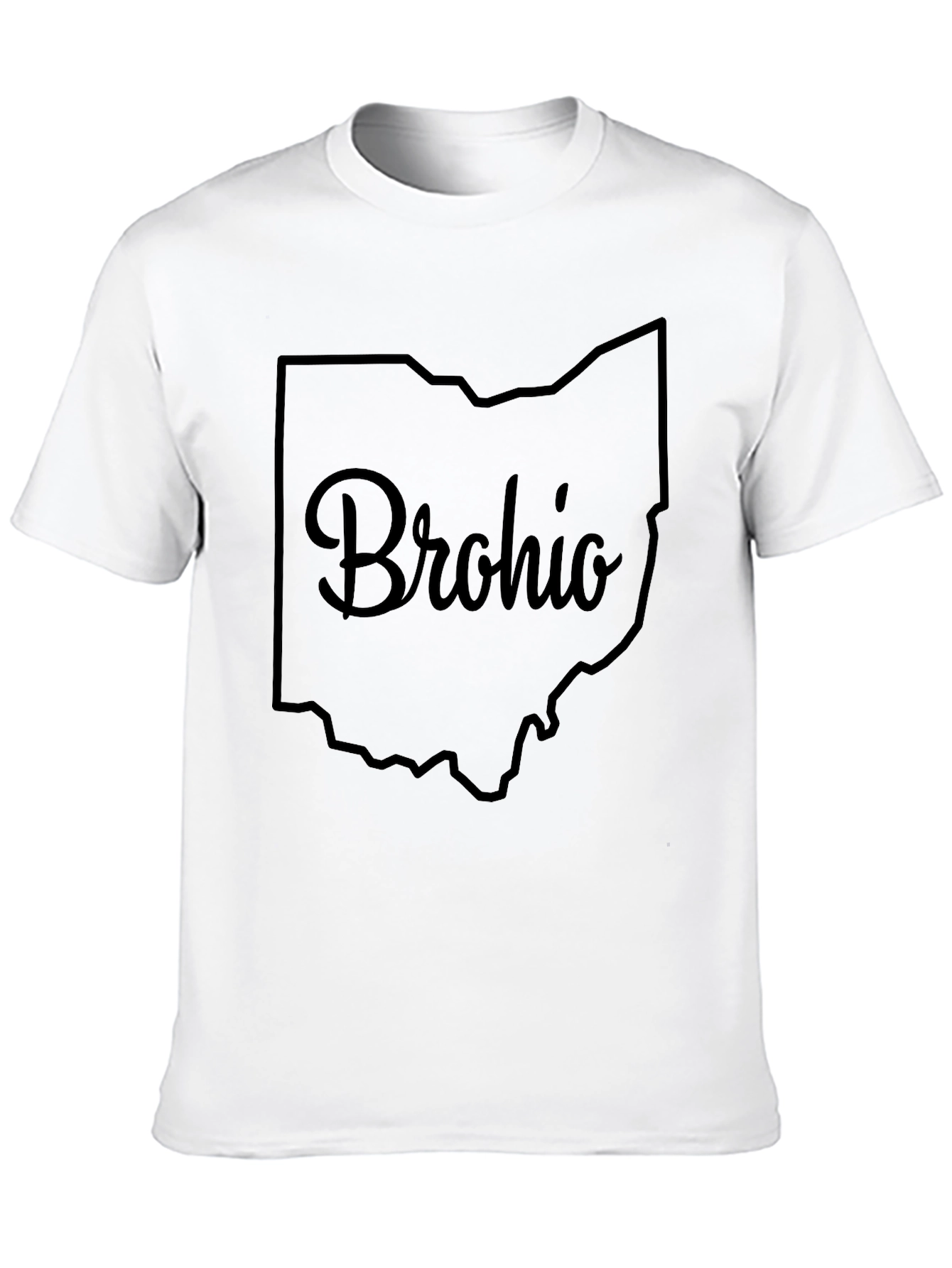 Brohio Ohio State Outline Black T-Shirt