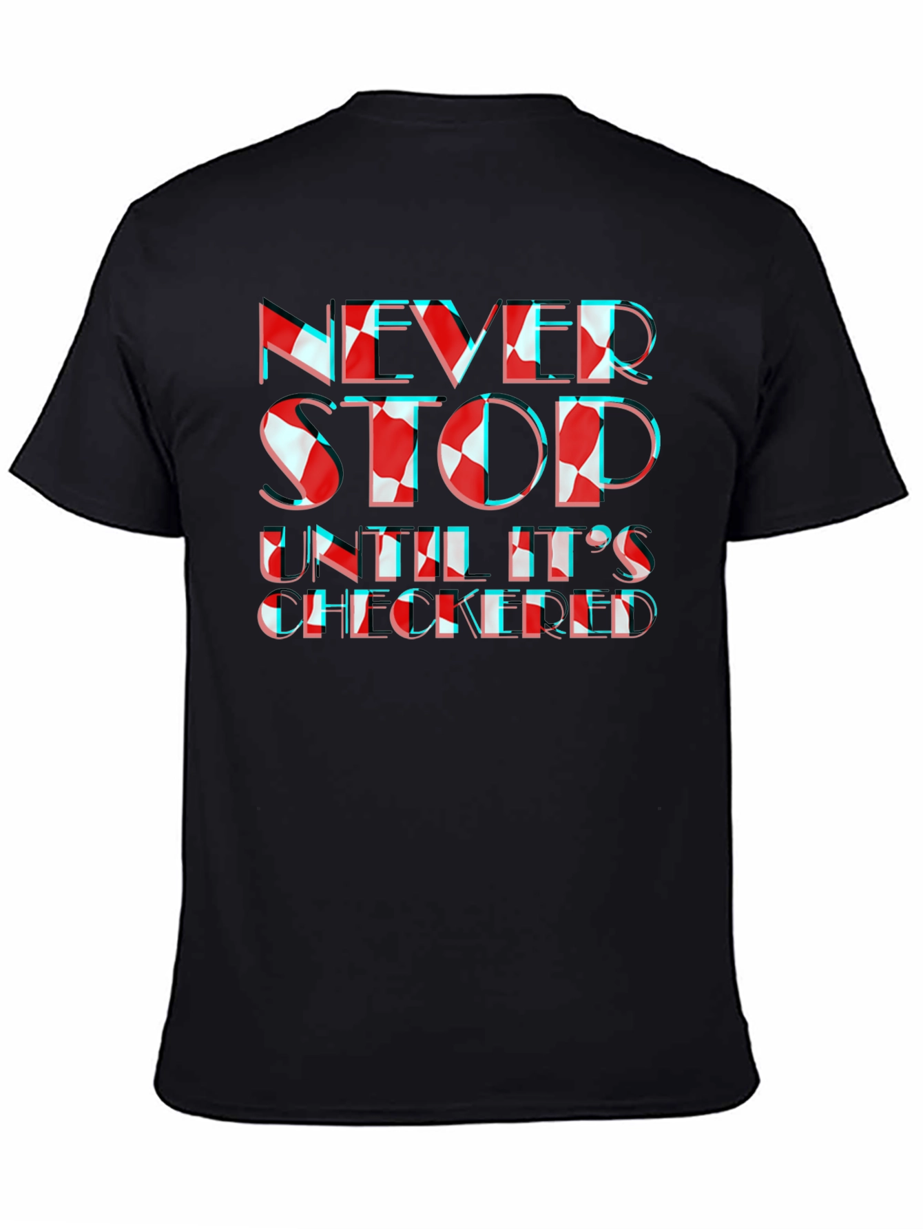 Never Stop Checkered Graphic Tee