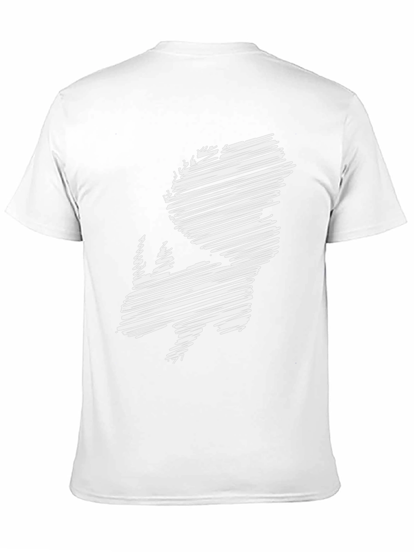 Abstract Rhinoceros Graphic Tee - Black Cotton Blend