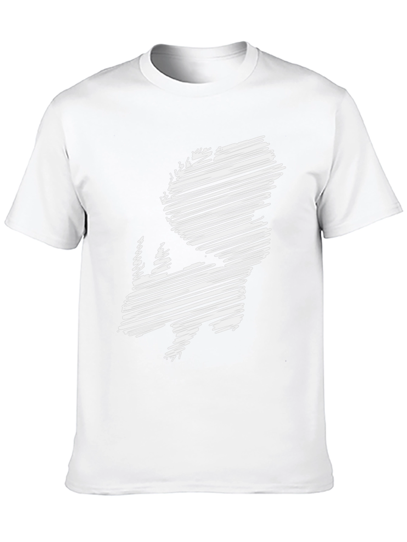 Abstract Rhinoceros Graphic Tee - Black Cotton Blend